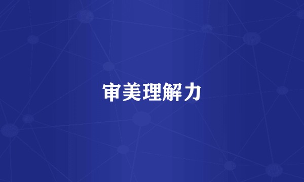 审美理解力