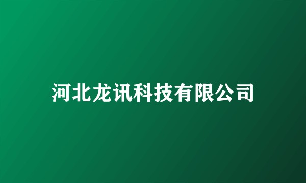 河北龙讯科技有限公司