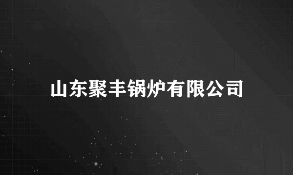 山东聚丰锅炉有限公司
