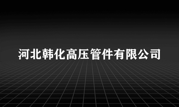 河北韩化高压管件有限公司