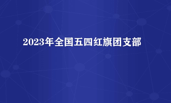 2023年全国五四红旗团支部