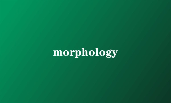 morphology