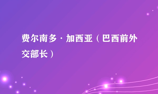 费尔南多·加西亚（巴西前外交部长）