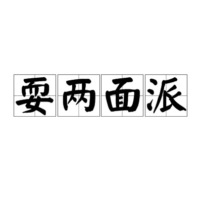 耍两面派