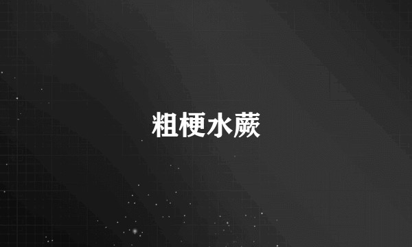 粗梗水蕨