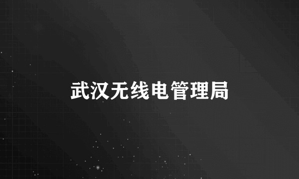 武汉无线电管理局