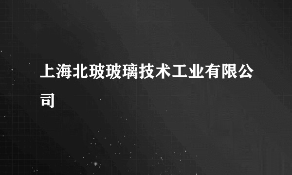 上海北玻玻璃技术工业有限公司