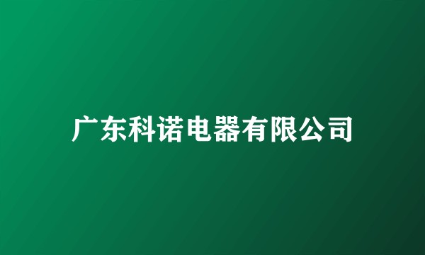 广东科诺电器有限公司