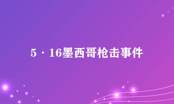 5·16墨西哥枪击事件