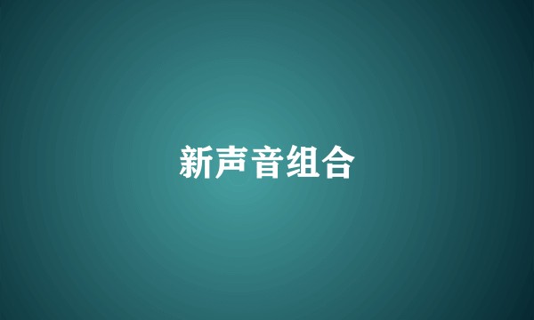 新声音组合