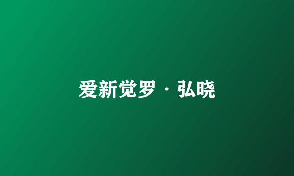 爱新觉罗·弘晓