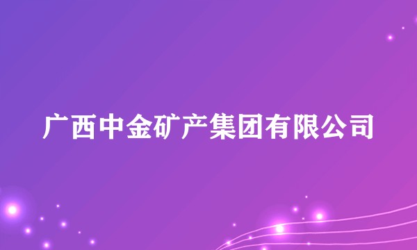 广西中金矿产集团有限公司