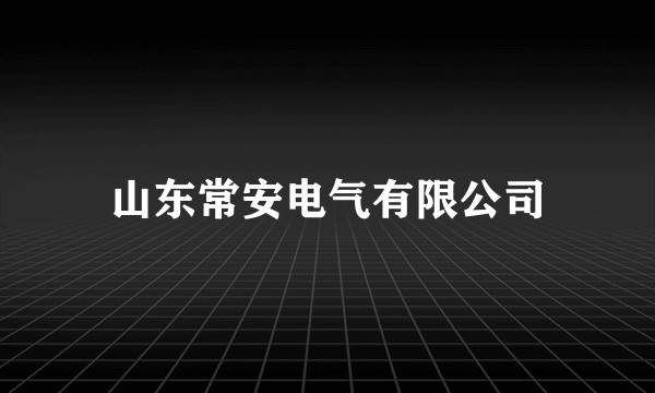 山东常安电气有限公司
