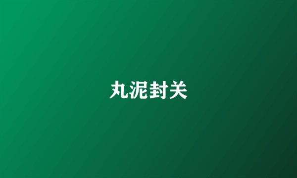 丸泥封关