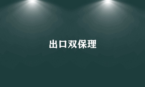 出口双保理
