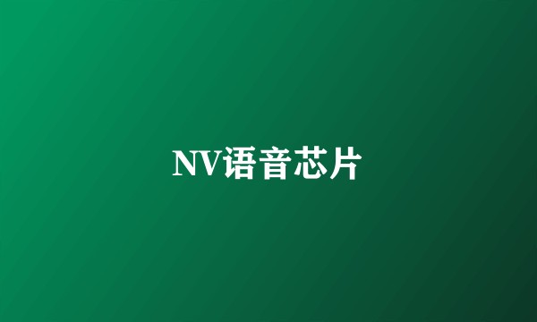 NV语音芯片