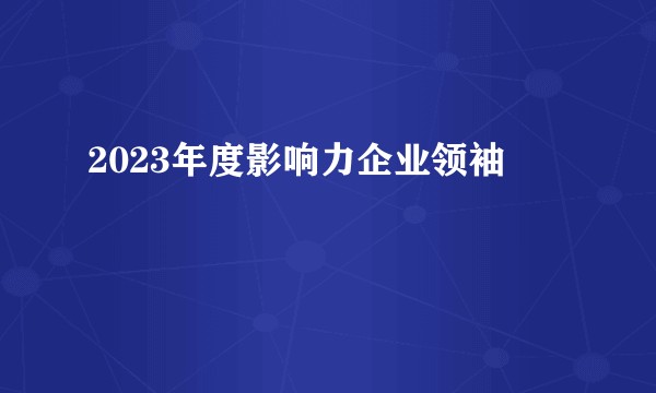 2023年度影响力企业领袖