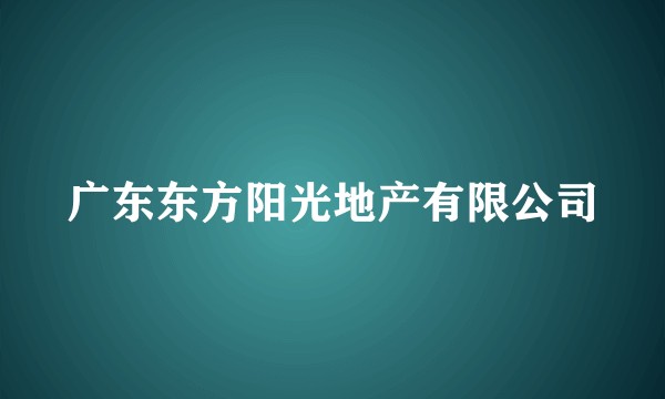 广东东方阳光地产有限公司