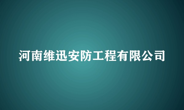 河南维迅安防工程有限公司