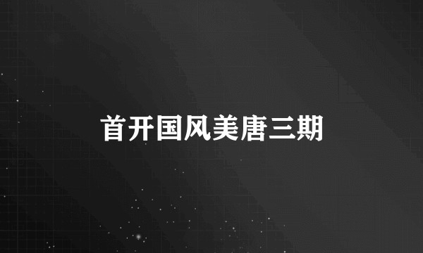 首开国风美唐三期