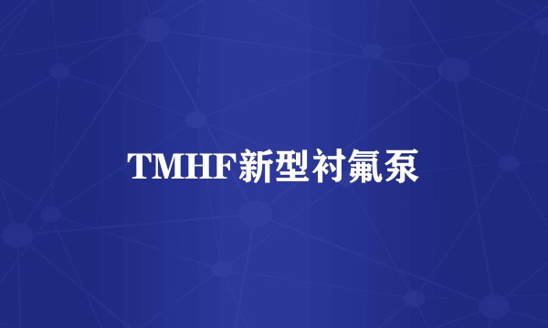 TMHF新型衬氟泵