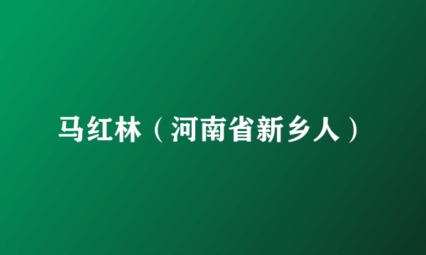 马红林（河南省新乡人）