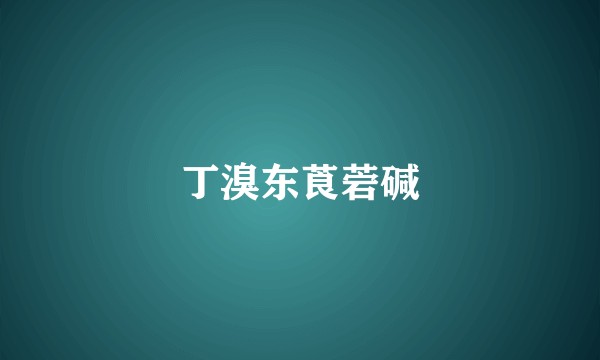 丁溴东莨菪碱