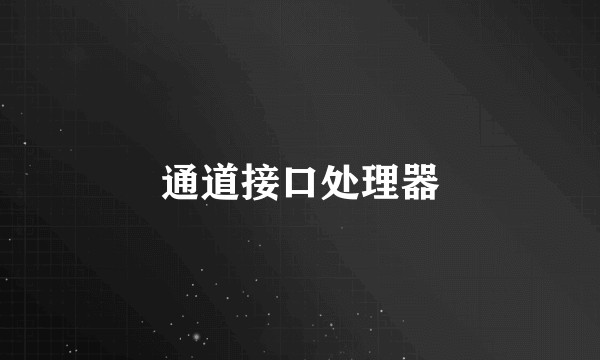 通道接口处理器
