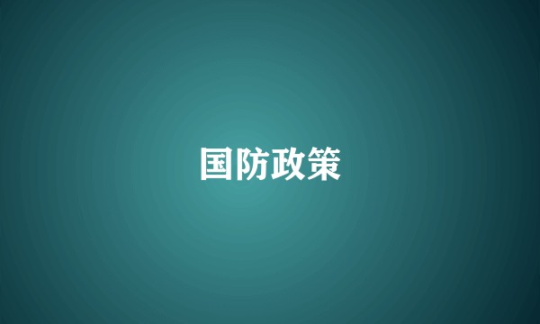 国防政策