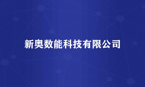 新奥数能科技有限公司