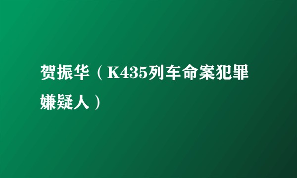 贺振华（K435列车命案犯罪嫌疑人）