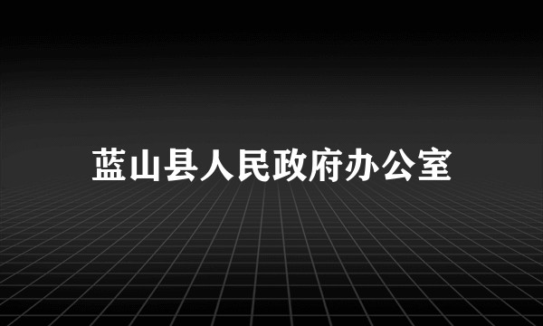 蓝山县人民政府办公室