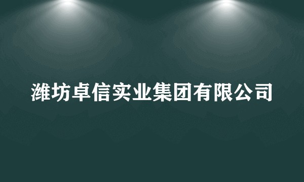 潍坊卓信实业集团有限公司