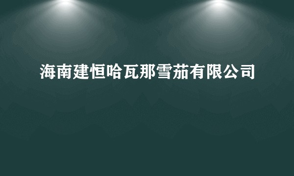 海南建恒哈瓦那雪茄有限公司