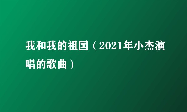 我和我的祖国（2021年小杰演唱的歌曲）
