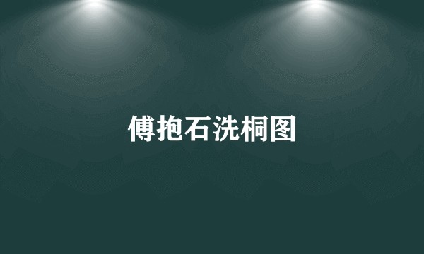 傅抱石洗桐图