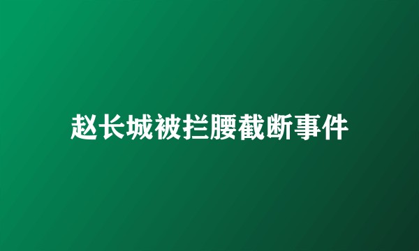 赵长城被拦腰截断事件