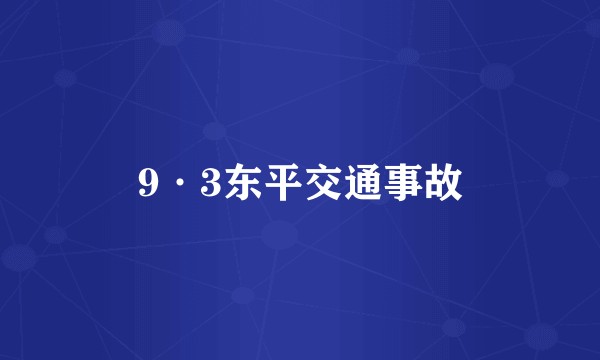 9·3东平交通事故