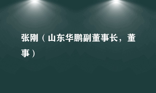张刚（山东华鹏副董事长，董事）