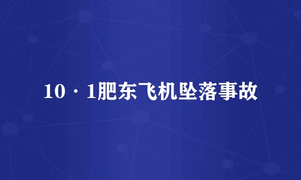 10·1肥东飞机坠落事故