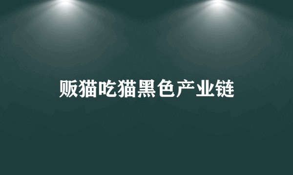 贩猫吃猫黑色产业链