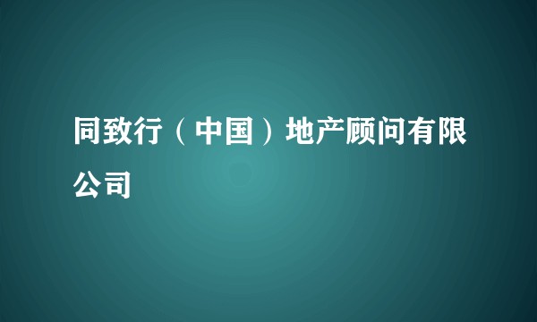 同致行（中国）地产顾问有限公司