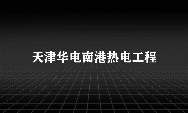 天津华电南港热电工程