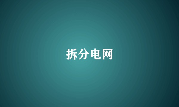 拆分电网
