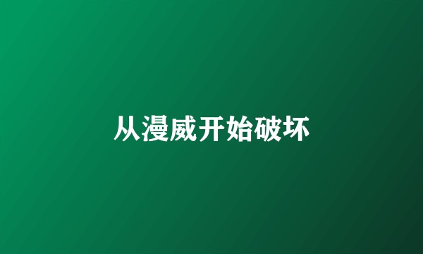 从漫威开始破坏