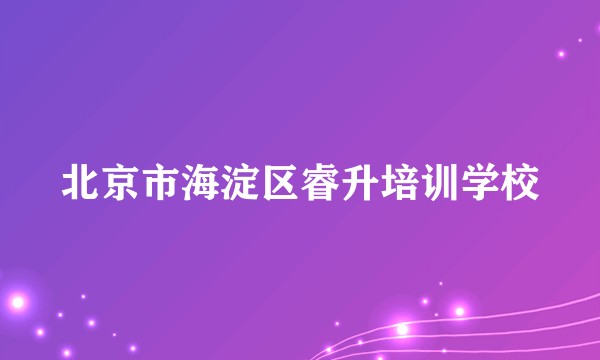 北京市海淀区睿升培训学校