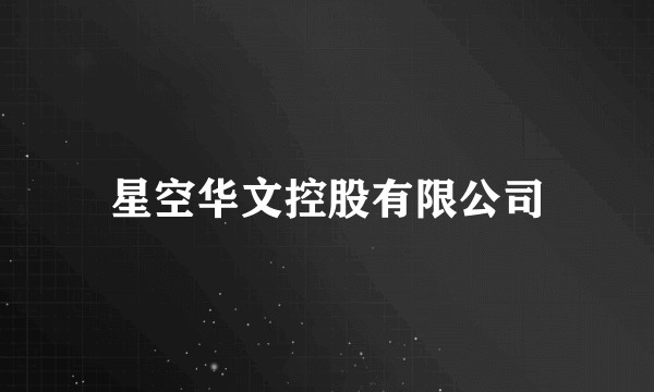 星空华文控股有限公司