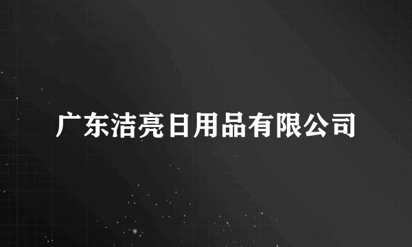 广东洁亮日用品有限公司