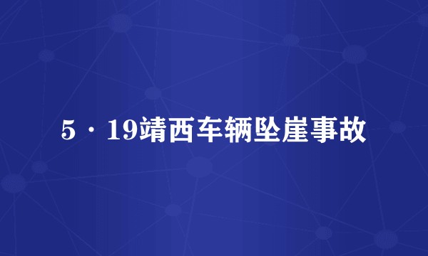 5·19靖西车辆坠崖事故