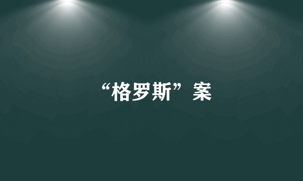 “格罗斯”案